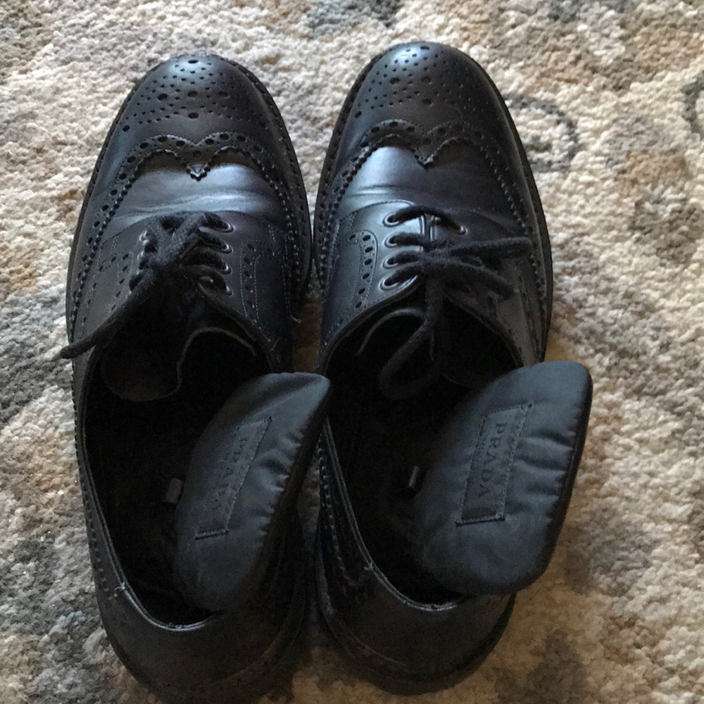 Prada Commando shoe with extra tongue. - Picture 1 of 10